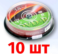 Диски DVD+R VS, 4.7GB, 16x, Cake Box 10 (10 штук)