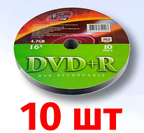 Диски DVD+R VS, 4.7GB, 16x, Shrink 10 (10 штук)