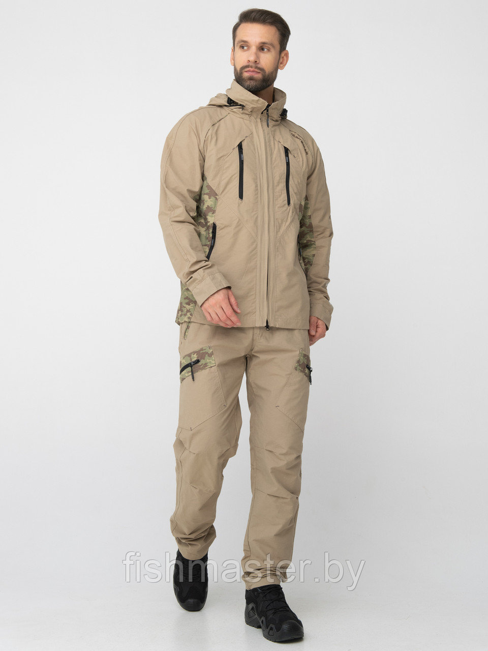 Костюм летний HUNTSMAN Матрица цв.Песок тк.Nylon Cotton Рип-Стоп