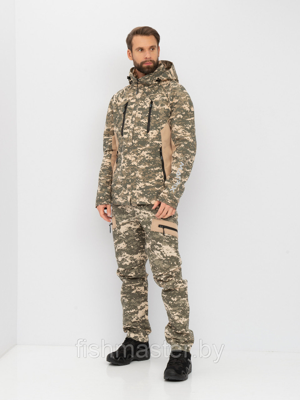 Костюм летний HUNTSMAN Матрица цв.Светлый пиксель 128/2 тк.Смесовая Рип-Стоп