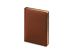 Ежедневник А5 датированный Sidney Nebraska 2025, коричневый (золотой обрез)