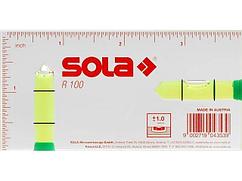 Уровень 100 мм 2 глазка акриловый R100  (SOLA)