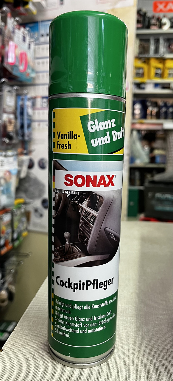 Sonax 342300 Полироль-очиститель пластика (ваниль) 400мл аэрозоль