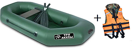 Лодка ПВХ «ТРИ АКУЛЫ» LTA 175 гр (гребки) одноместная, (175х100х29)+жилет в подарок!