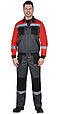 Костюм СИРИУС-ЛИГОР-2 куртка короткая, брюки, темно-серый с красным и черным, СОП, фото 3