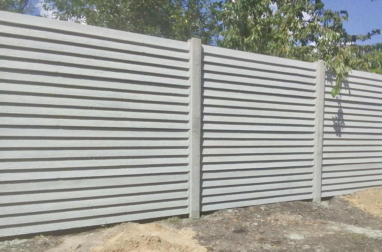 Железобетонный забор глянцевый "Жалюзи"