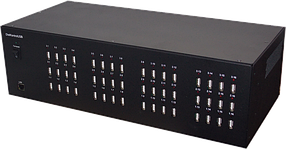 Управляемый USB over IP концентратор DistKontrolUSB-48 с 48 портами USB с 2 блоками питания / Ethernet 2 x