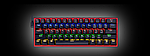 Клавиатура проводная механическая Redragon Fizz, тихая, RGB, красные свитчи черный/красный 72594