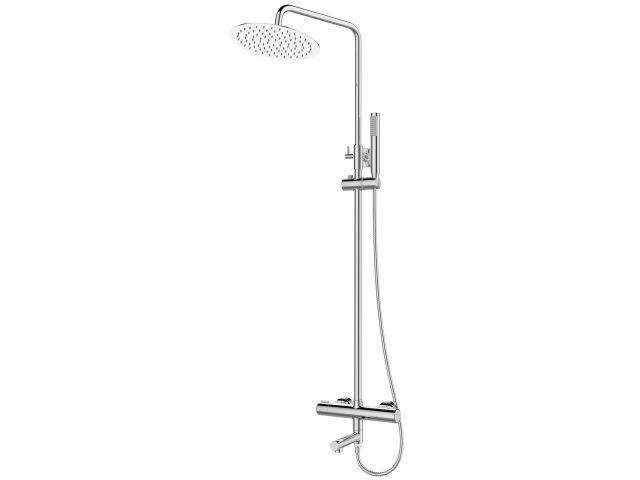 Душевая термостатическая система с изливом (Lt), серия THS хром, AV Engineering