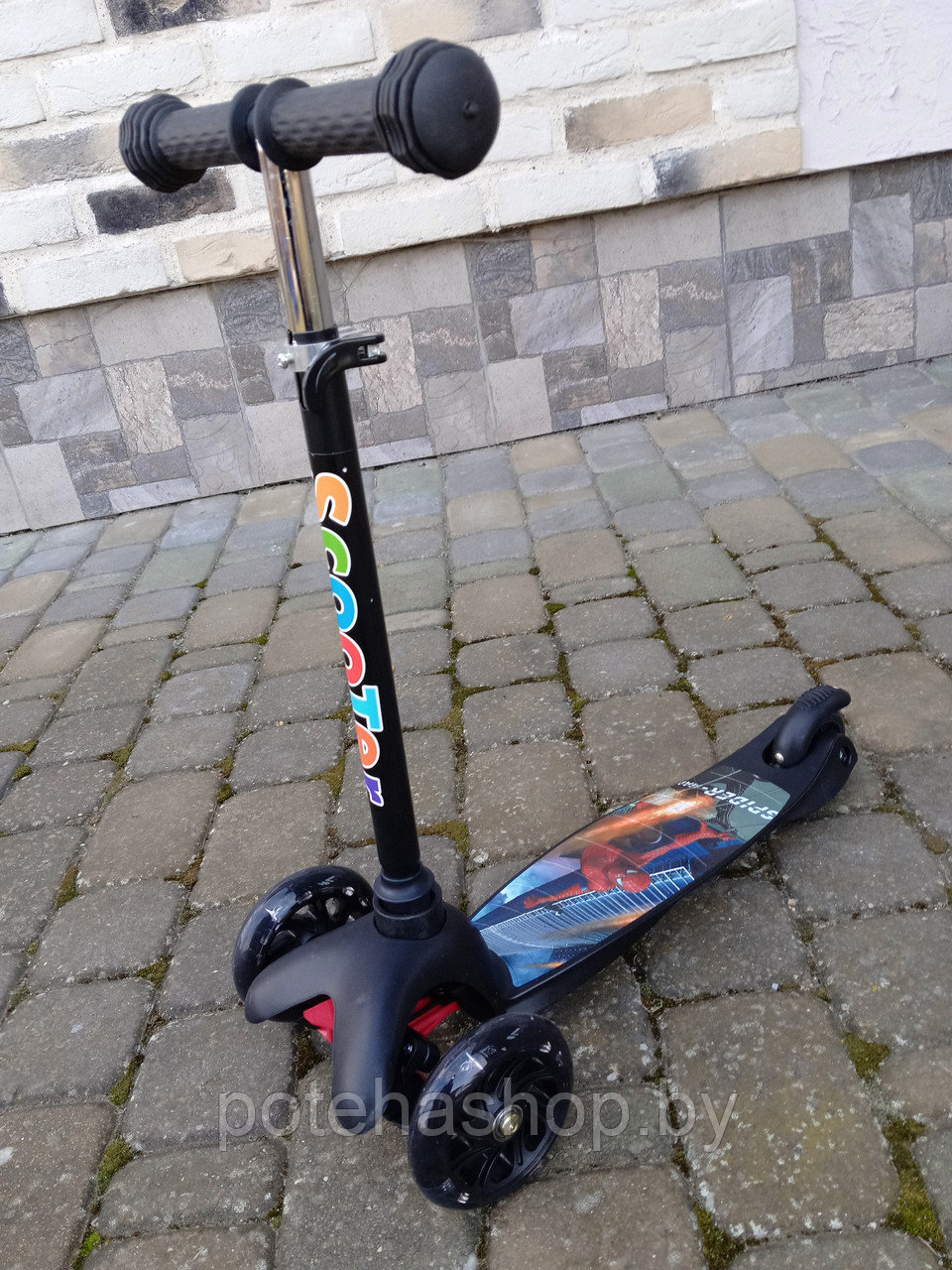 Самокат Scooter мини, от 2 до 5 лет, арт. 038, человек-паук