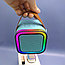 Музыкальная беспроводная колонка К-12 (2 микрофона) Colorful karaoke sound system (синяя), фото 4