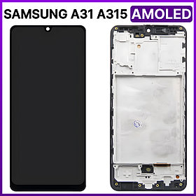 Экран для Samsung Galaxy A31 (A315) в раме (AMOLED), черный