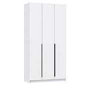 Шкаф распашной 67.12 "Брандо" (3-х дв.) (h2380) (фасад: ЛДСП белый) Олмеко