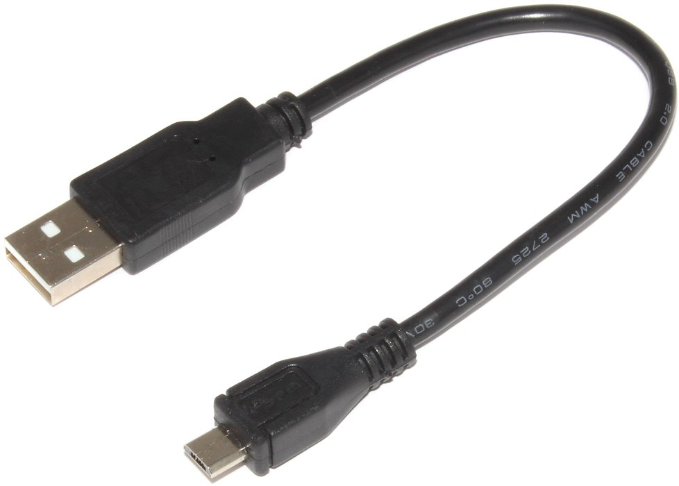 Кабель USB - MicroUSB короткий