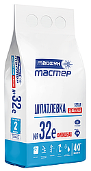 Шпатлевка цементная белая Тайфун Мастер №32Е финишная 4 кг