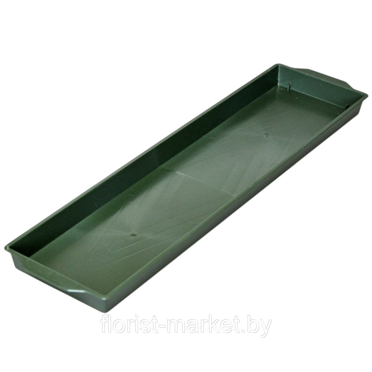 Поддон для двух кирпичей, 49x12x3 см, зелёный