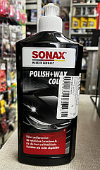 Тонирующая полироль (черная), SONAX Polish & Wax Color (296100), SX296100, Объем 500 мл.