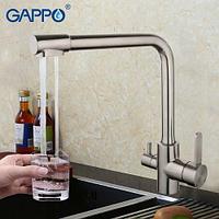 Смеситель для кухни с подключением фильтра питьевой воды Gappo из нержавеющей стали Gappo G4399-1