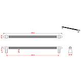 Ручка мебельная CEBI A1121 320 мм PC27 (антрацит), фото 2