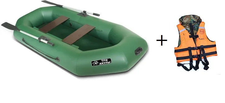 Лодка ПВХ «ТРИ АКУЛЫ» LTA 280 двухместная (280х130х36)+жилет в подарок!