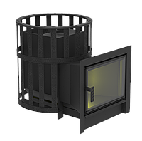 Банная печь-камин Березка Флагман 24 (сетчатый кожух)