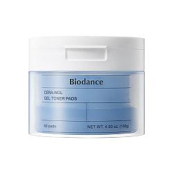 Увлажняющие гелевые тонер-пэды с ледниковой водой Biodance Cera-nol Gel Toner Pads, 60 шт