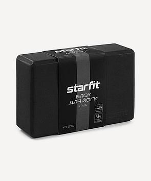 Блок для йоги STARFIT , 22,5х15х8 см, черный, YB-200 EVA