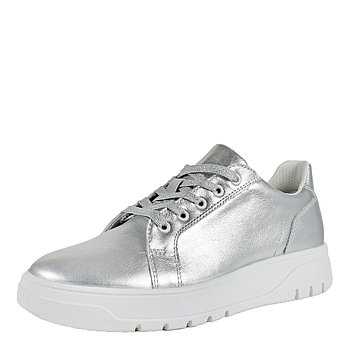 Кеды женские кожаные арт.0731409-Серебристый,р-ры:38-40