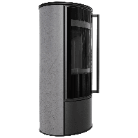 Печь-камин Kratki ERIK gray satin black