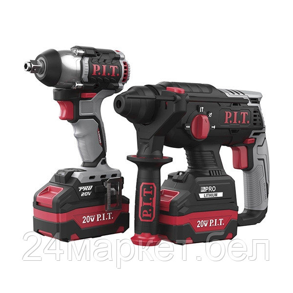 P.I.T. P0003-02 (перфоратор, гайковерт, 2 АКБ, кейс)