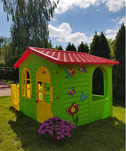 Детский игровой садовый домик с забором Mochtoys 12243