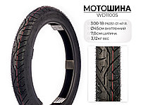 Мотошина P6051, 3.00-18 TT 4PR, WD11005 Wanda
