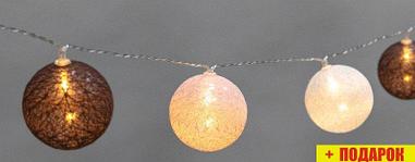 Новогодняя гирлянда Neon-Night Вельвет 3.5м 304-008 (теплый белый)