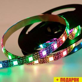 Светодиодная лента Lamper 1м с USB коннектором 5 В и с контроллером 10 мм IP65 SMD 5050 60 LED/m цвет свечения