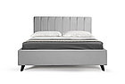 Кровать Оливия 140х200 (микровелюр светло-серый), фото 2