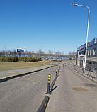 Столбик гибкий черный 750мм с квадратным съемным основанием, фото 7