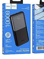 Портативный внешний аккумулятор J136 10000 mAh Power Bank (черный)