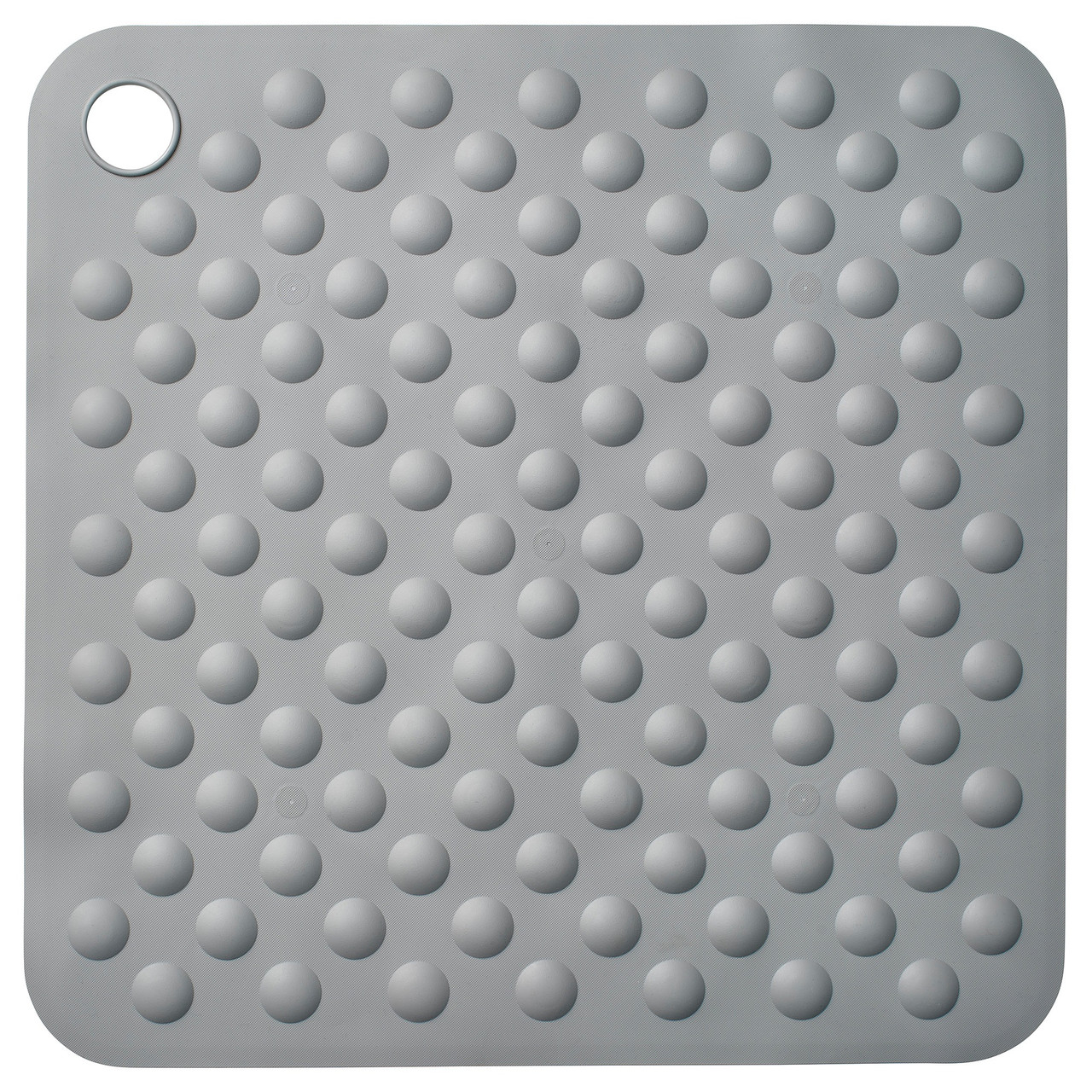 IKEA/ ТАНГЕФЛО коврик для душа, серый, 50x50 см