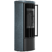 Печь-камин Kratki ERIK Serpentino P Black