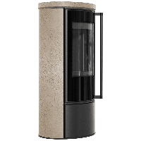 Печь-камин Kratki ERIK gold satin P Black