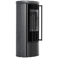 Печь-камин Kratki ERIK grafite satin P Black