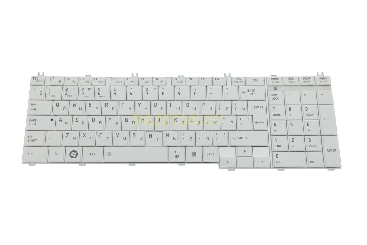 Клавиатура для ноутбука Toshiba Satellite C665 C665D C670 C670D белая