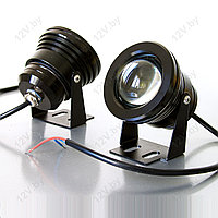 Светодиодный прожектор RPR-10B-WW-220 (220V,10W, IP65, линза, черный) [S]