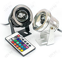 Светодиодный прожектор OT-10S-RGB-220 (220V, 10W, RGB, IP65, стальной) [S]