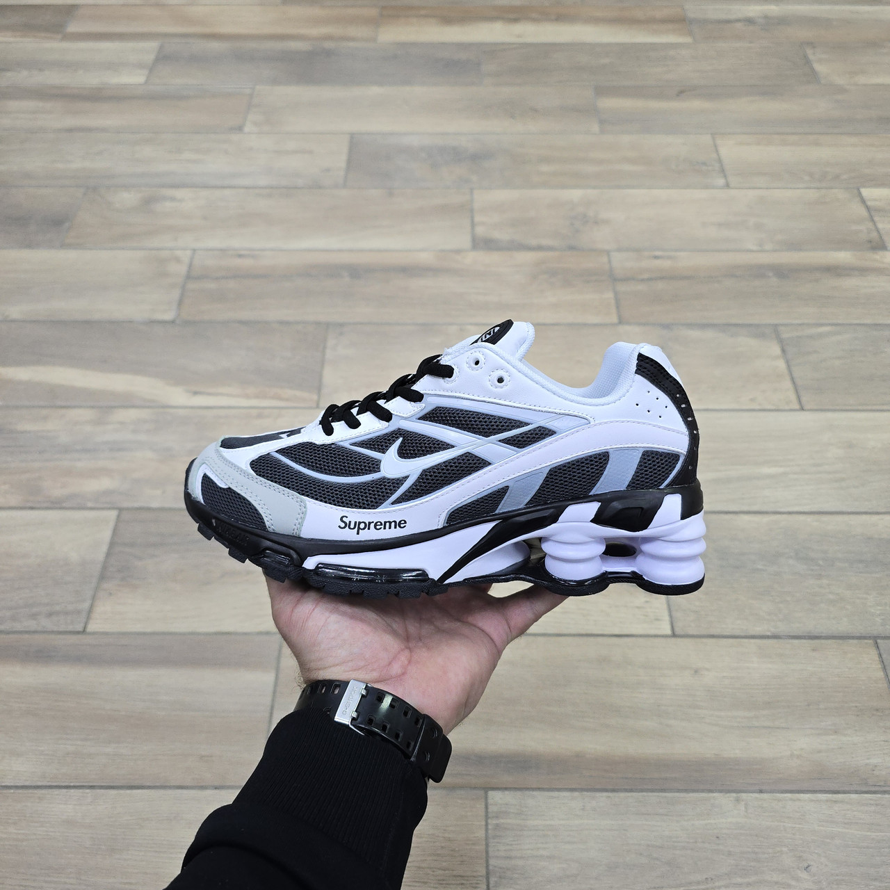 Кроссовки Supreme x Nike Shox Ride 2 Black White