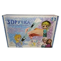 3Д ручка 3D Pen 5 c LCD дисплеем и игрушкой "Холодное сердце" (розовый)