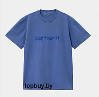 Футболка с логотипом CARHARTT, голубая.