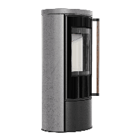 Печь-камин Kratki ERIK Gray Satin KDJ P