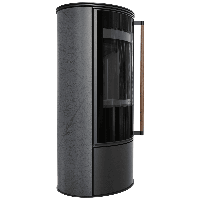 Печь-камин Kratki ERIK Grafite Satin KDJ Black