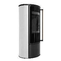 Печь-камин Kratki ERIK White Satin KDJ Black